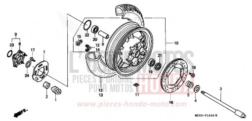 ROUE ARRIERE GL1500SET de 1996